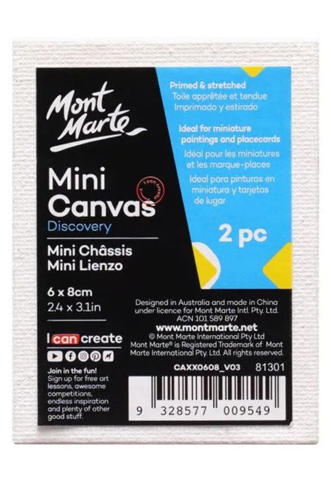 MONT MARTE MINI CANVAS 6X8CM 2PCS/PKT