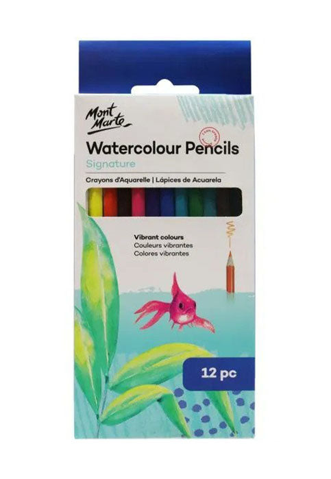 MONT MARTE SIGNATURE WATERCOLOUR PENCILS 12PCS/PACK