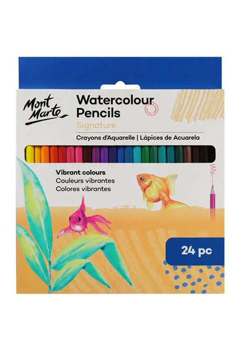 MONT MARTE SIGNATURE WATERCOLOUR PENCILS 24PCS/PACK