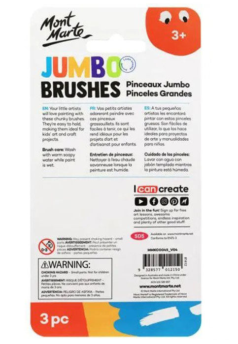 MONT MARTE JUMBO BRUSHES 3PCS IN BLISTER