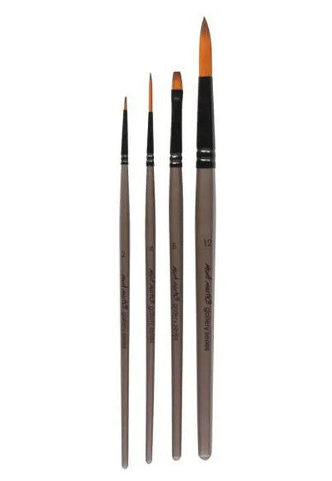 MONT MARTE SIGNATURE ACRYLIC BRUSHES 4PCS/PKT