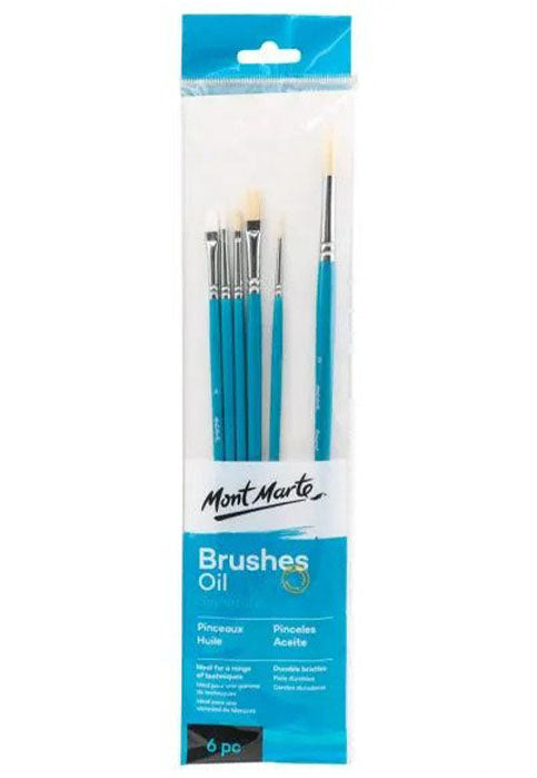 طقم فرشاة رسم مونت مارت - الوان زيتية MONT MARTE GALLERY SERIES OIL BRUSH SET 6PCS PACK