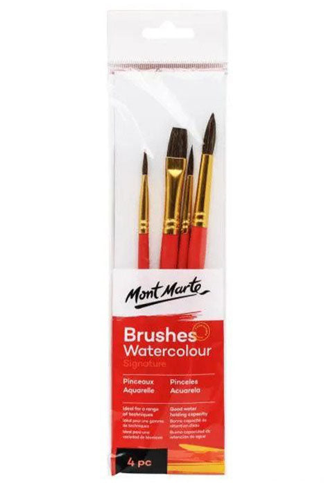 MONT MARTE WATER COLOUR BRUSH 4PCS PACK