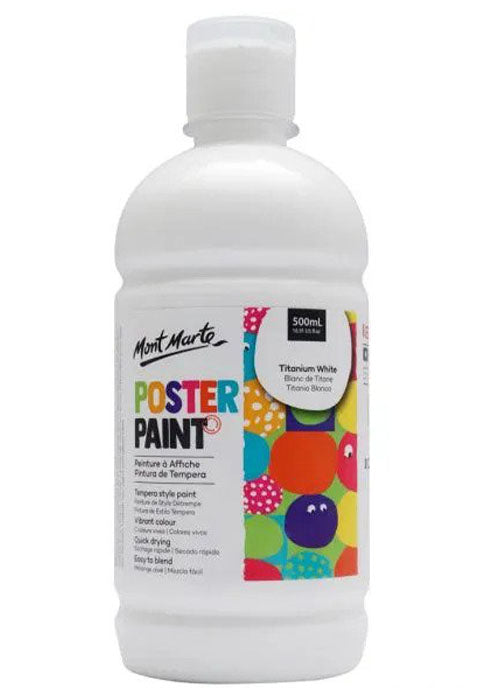 MONT MARTE POSTER PAINT 500ML-WHITE صبغ بوستر جاهز للاستعمال 500مللتر- ابيض