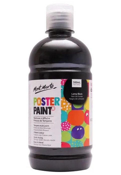 صبغ بوستر جاهز للاستعمال 500مللتر- اسود MONT MARTE POSTER PAINT 500ML-BLACK