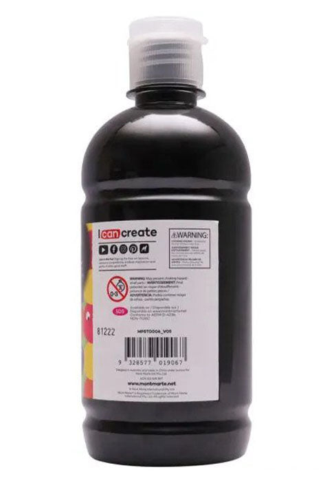 صبغ بوستر جاهز للاستعمال 500مللتر- اسود MONT MARTE POSTER PAINT 500ML-BLACK