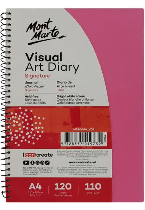 MONT MARTE SIGNATURE VISUAL ART DIARY120SHT 110GSM A4