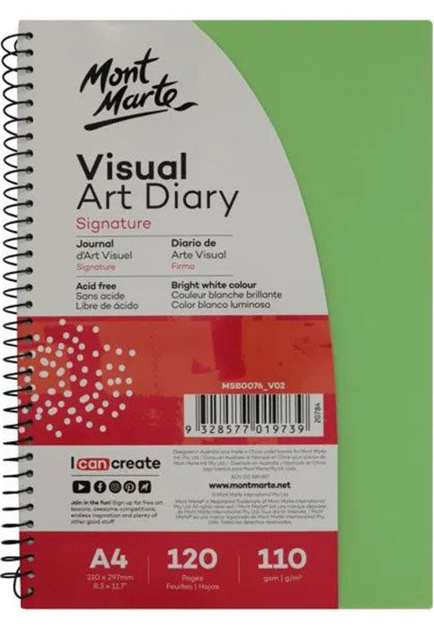 MONT MARTE SIGNATURE VISUAL ART DIARY120SHT 110GSM A4