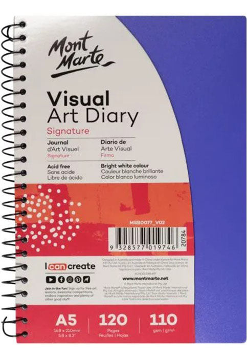 MONT MARTE SIGNATURE VISUAL ART DIARY 120SHT 110GSM A5