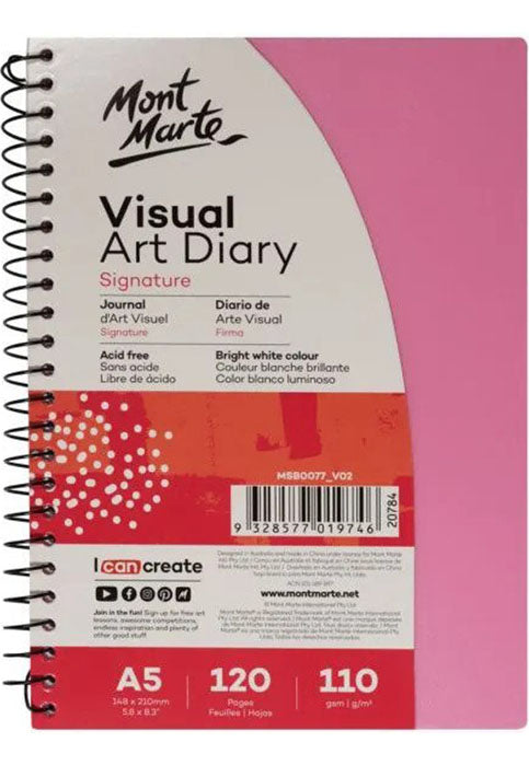 MONT MARTE SIGNATURE VISUAL ART DIARY 120SHT 110GSM A5