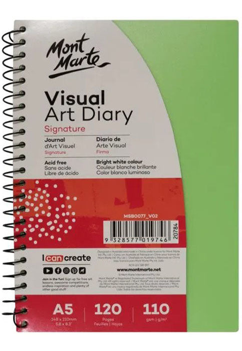 MONT MARTE SIGNATURE VISUAL ART DIARY 120SHT 110GSM A5
