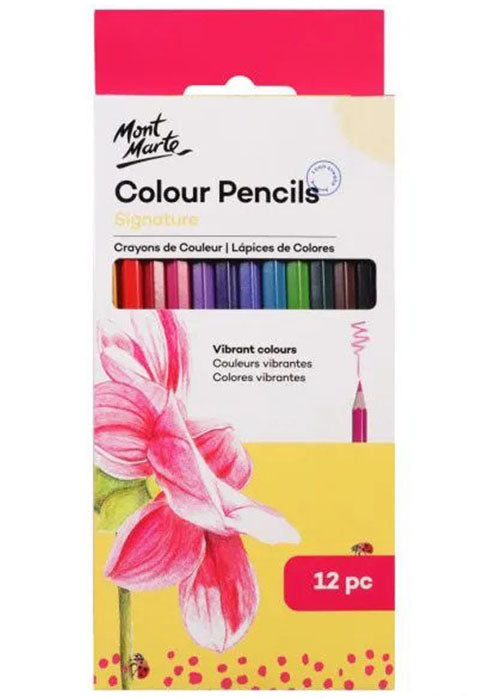 MONT MARTE SIGNATURE COLOUR PENCILS 12PCS/PACK