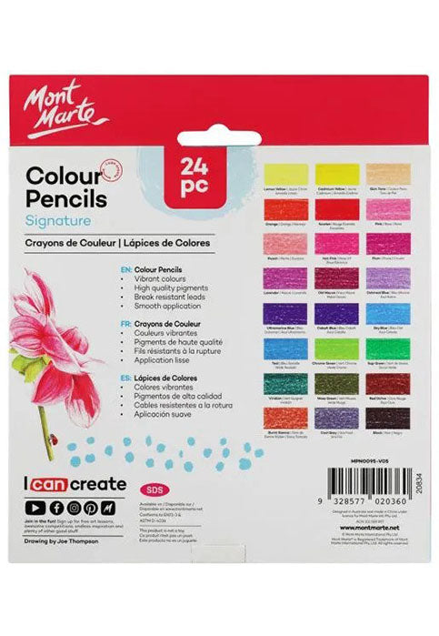 MONT MARTE SIGNATURE COLOUR PENCILS 24PCS/PACK