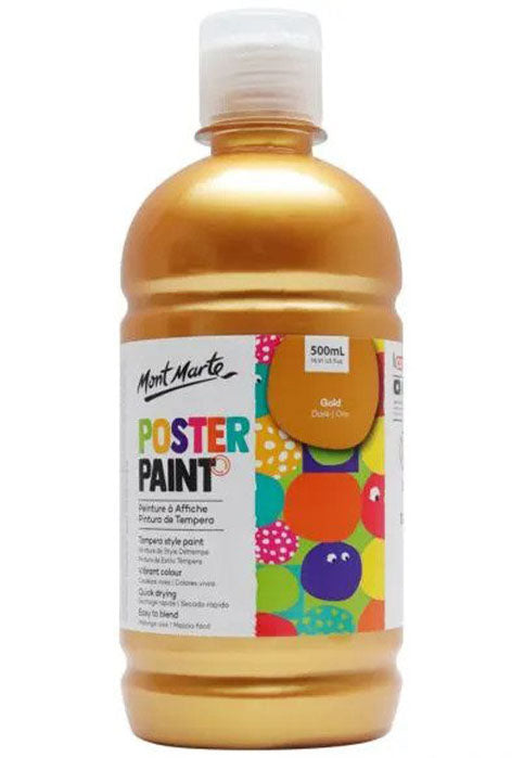 صبغ بوستر جاهز للاستعمال 500مللتر- ذهبي MONT MARTE POSTER PAINT 500ML-GOLD