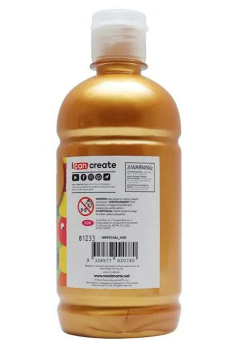 صبغ بوستر جاهز للاستعمال 500مللتر- ذهبي MONT MARTE POSTER PAINT 500ML-GOLD