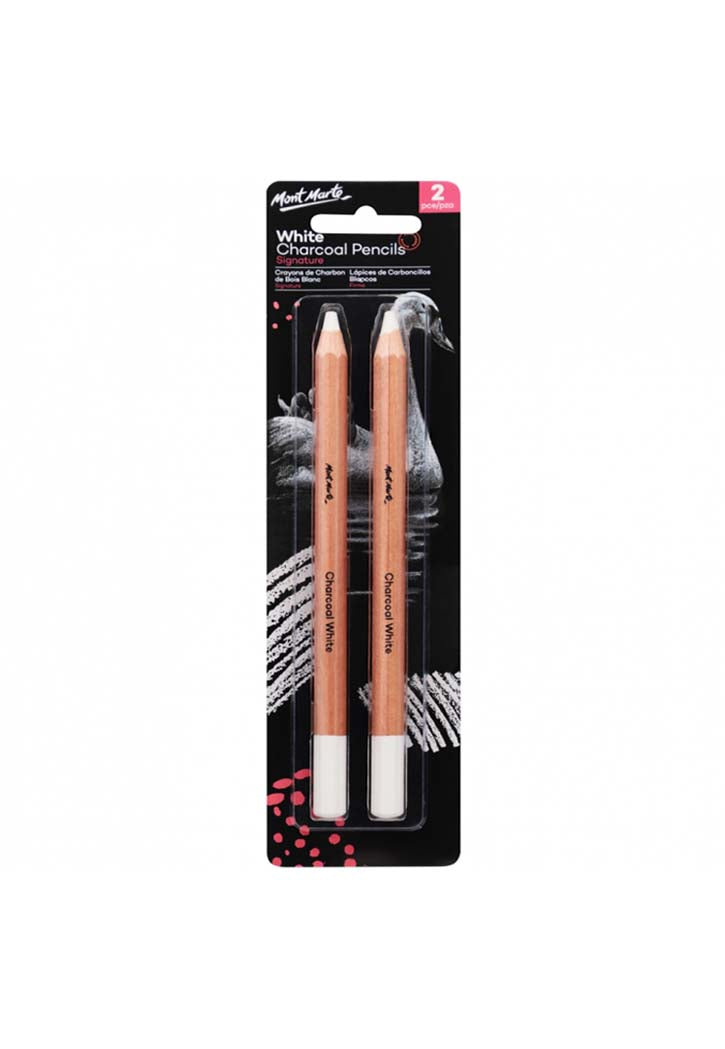 Mont Marte - White Charcoal Pencils  2Pcs