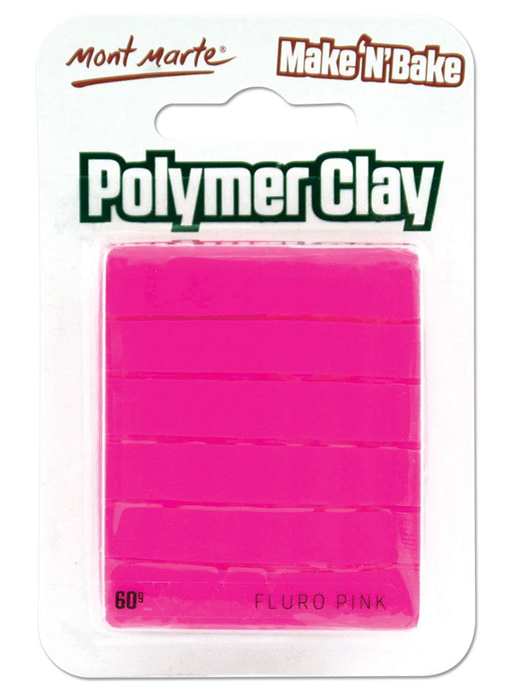 Mont Marte - Fluro Pink Polymer Clay 60G
