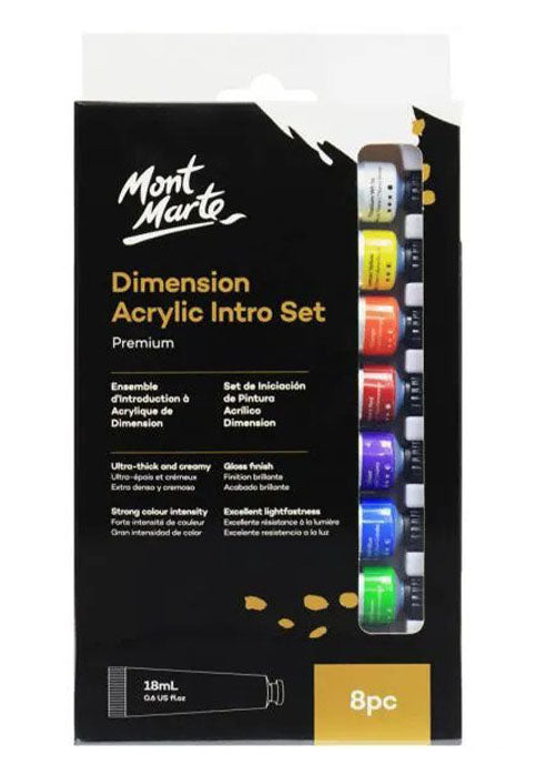 MONT MARTE PREMIUM DIMENSION ACRYLIC INTRO SET 8COLX18ML