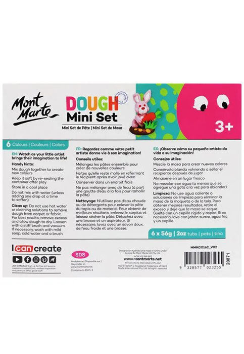 MONT MARTE DOUGH MINI SET 6COLX56G