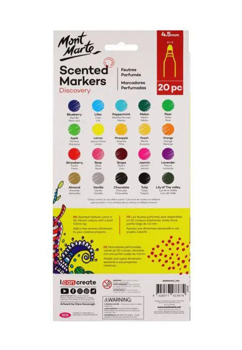 MONT MARTE SCENTED MARKERS 20PCS/PACK