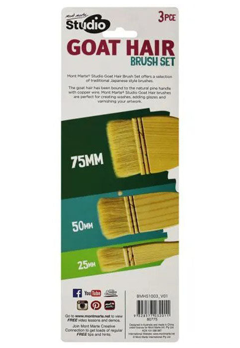 MONT MARTE GOAT HAIR BRUSH SET 3PCS PACK