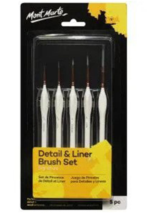 MONT MARTE SIGNATURE DETAIL & LINER BRUSH SET 5PCS BLISTER