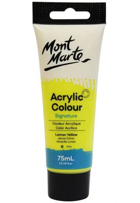 MONT MARTE ACRYLIC COLOUR SIGNATURE 75ML-LEMON YELLOW