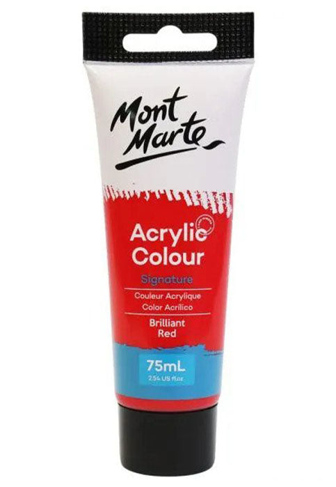 MONT MARTE ACRYLIC COLOUR SIGNATURE 75ML-BRILLIANT RED