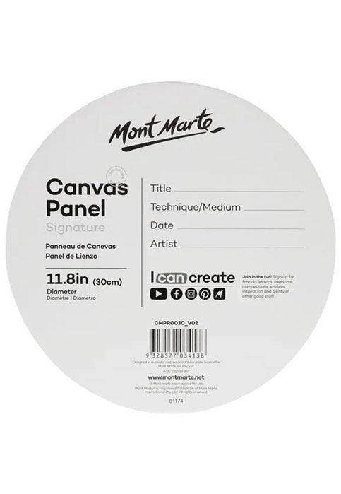 MONT MARTE SIGNATURE CANVAS PANEL ROUND 30CM 2PCS/PACK