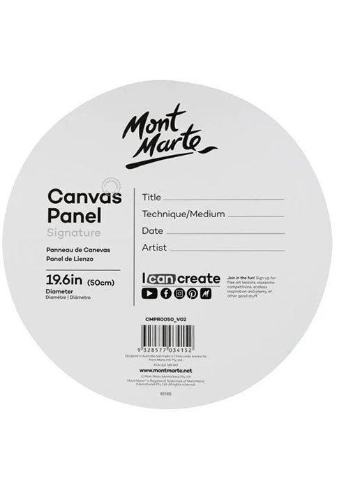 MONT MARTE SIGNATURE CANVAS PANEL ROUND 50CM