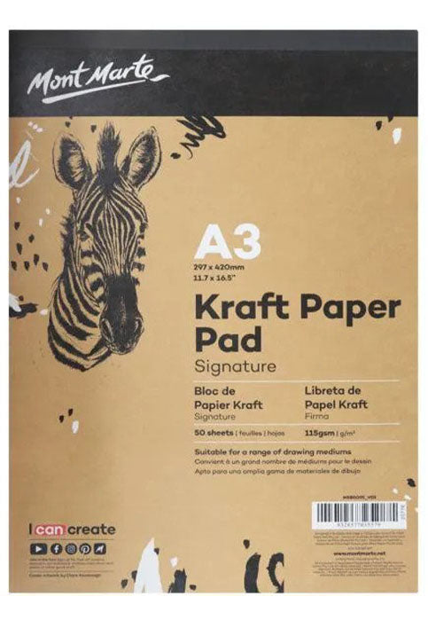 MONT MARTE SIGNATURE KRAFT PAPER PAD 50SHT 115GSM A3