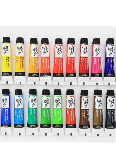 MONT MARTE SIGNATURE WATERCOLOUR PAINTS 24COLX12ML