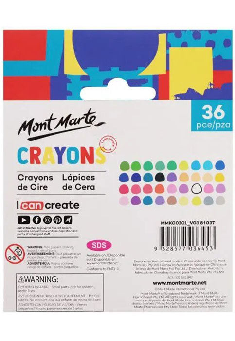 MONT MARTE CRAYONS 36PCS/PACK