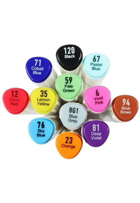 MONT MARTE PREMIUM DUAL TIP MARKERS 12PCS/PACK