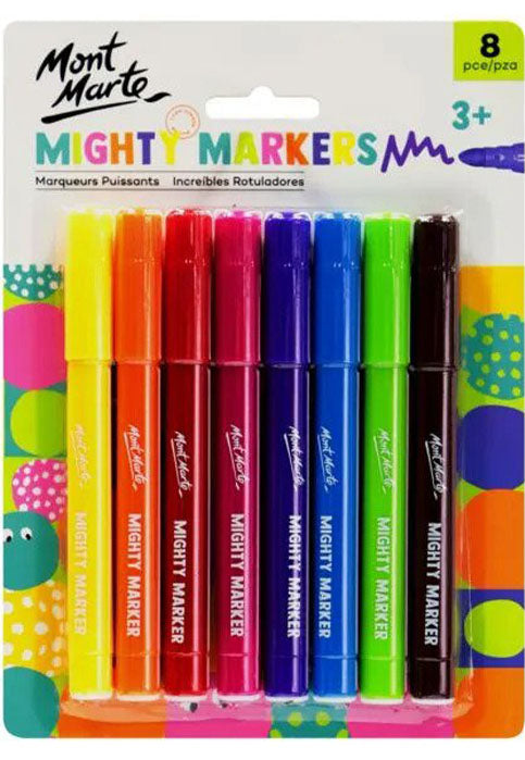 MONT MARTE MIGHTY MARKERS 8PCS IN BLISTER