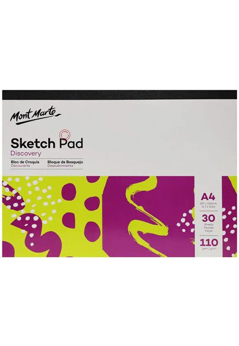 MONT MARTE DISCOVERY SKETCH PAD 30SHT 110GSM A4