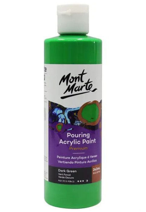 MONT MARTE PREMIUM POURING ACRYLIC PAINT 240ML-DARK GREEN