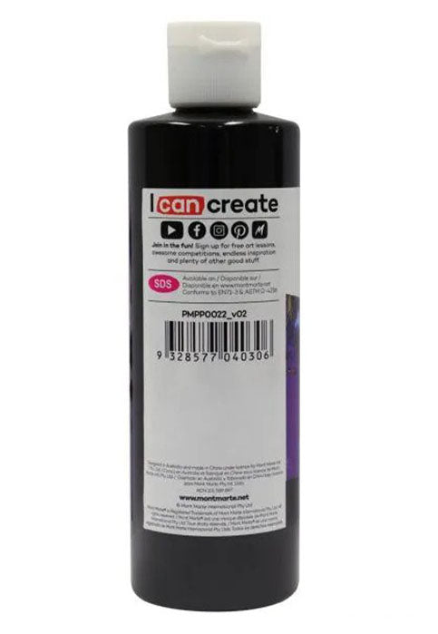 MONT MARTE PREMIUM POURING ACRYLIC PAINT 240ML-LAMP BLACK