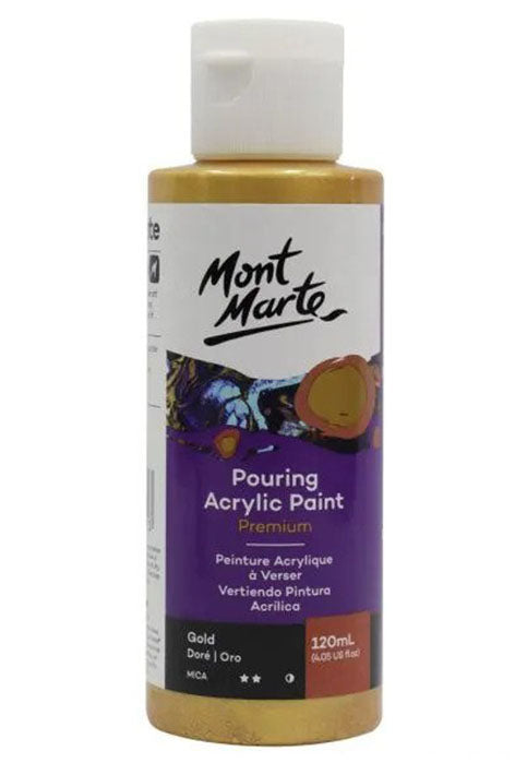 MONT MARTE PREMIUM POURING ACRYLIC PAINT 120ML-GOLD