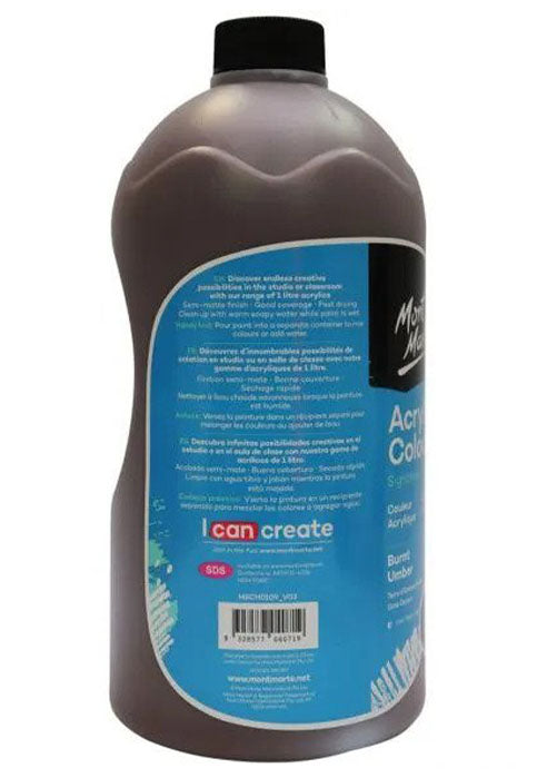 MONT MARTE SIGNATURE ACRYLIC COLOUR 1L-BURNT UMBER