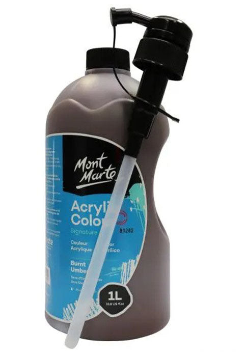 MONT MARTE SIGNATURE ACRYLIC COLOUR 1L-BURNT UMBER