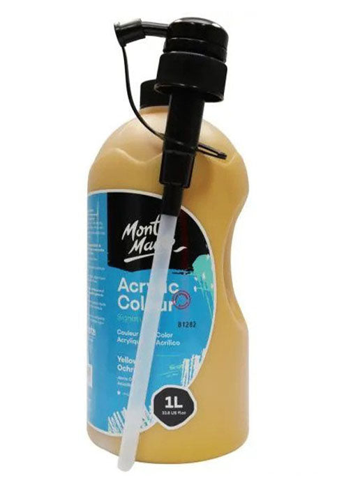 MONT MARTE SIGNATURE ACRYLIC COLOUR 1L-YELLOW OCHRE