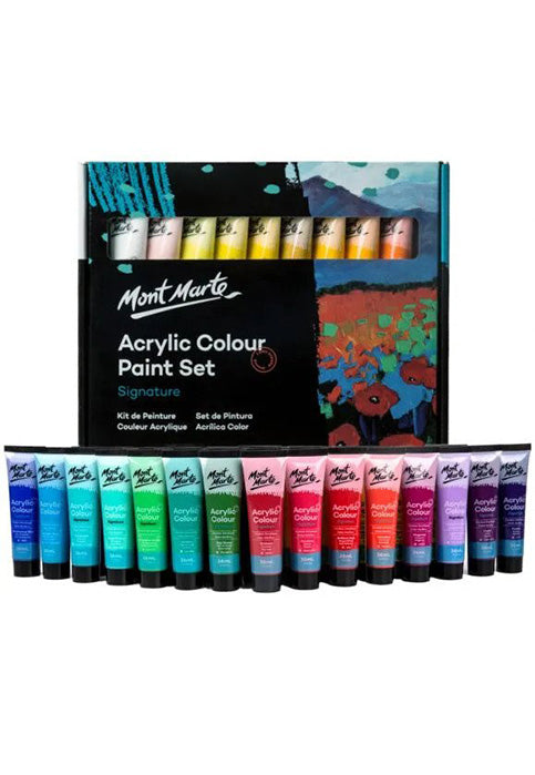 MONT MARTE ACRYLIC COLOUR PAINT SET SIGNATURE 36COLX36ML