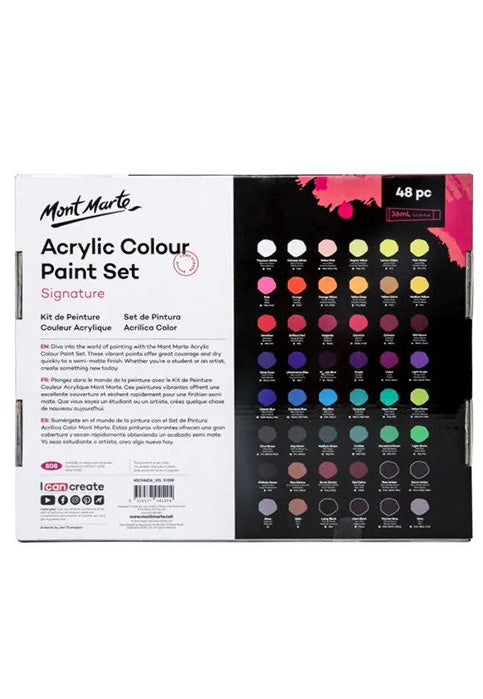 MONT MARTE SIGNATURE ACRYLIC COLOUR 48COLX36ML