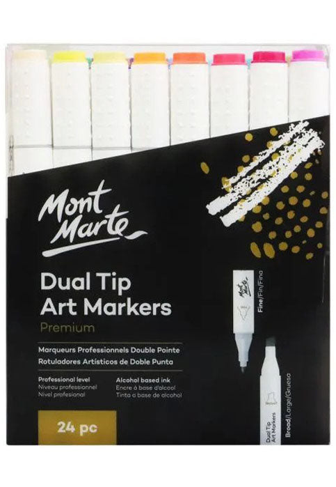 MONT MARTE PREMIUM DUAL TIP MARKERS 24PCS/PACK