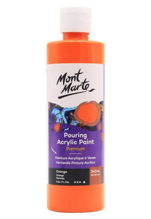 MONT MARTE PREMIUM POURING ACRYLIC PAINT 240ML-ORANGE