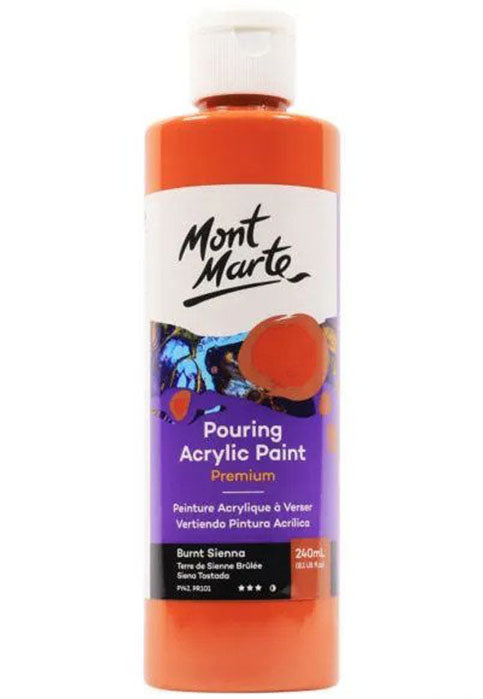 MONT MARTE PREMIUM POURING ACRYLIC PAINT 240ML-BURNT SIENNA