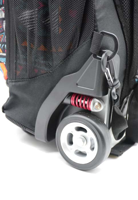 حقيبة مدرسية بعجلات تروليWIRES TROLLEY BAG BLACK PRINTING