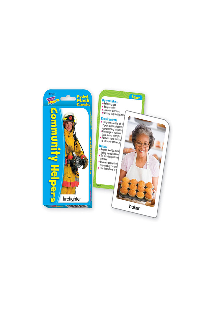 Pocket Flash Cards Community Helpers