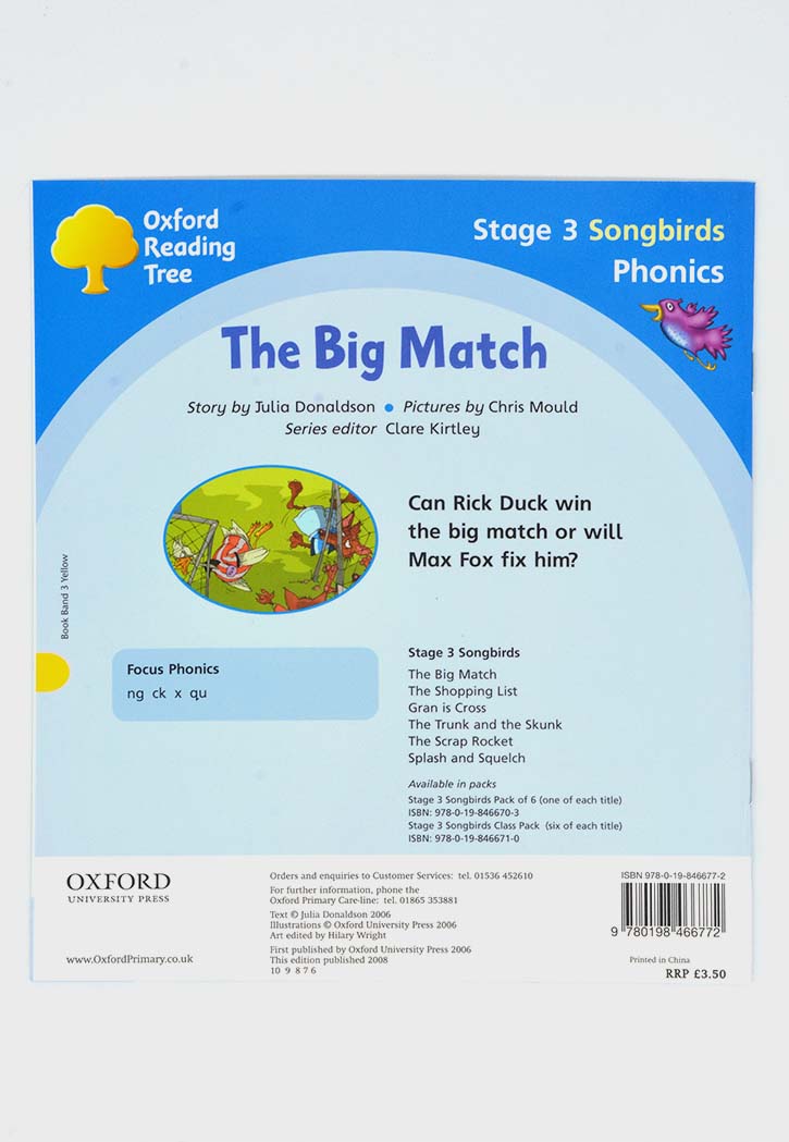 SONGBIRDS PHONICS:THE BIG MATCH-3